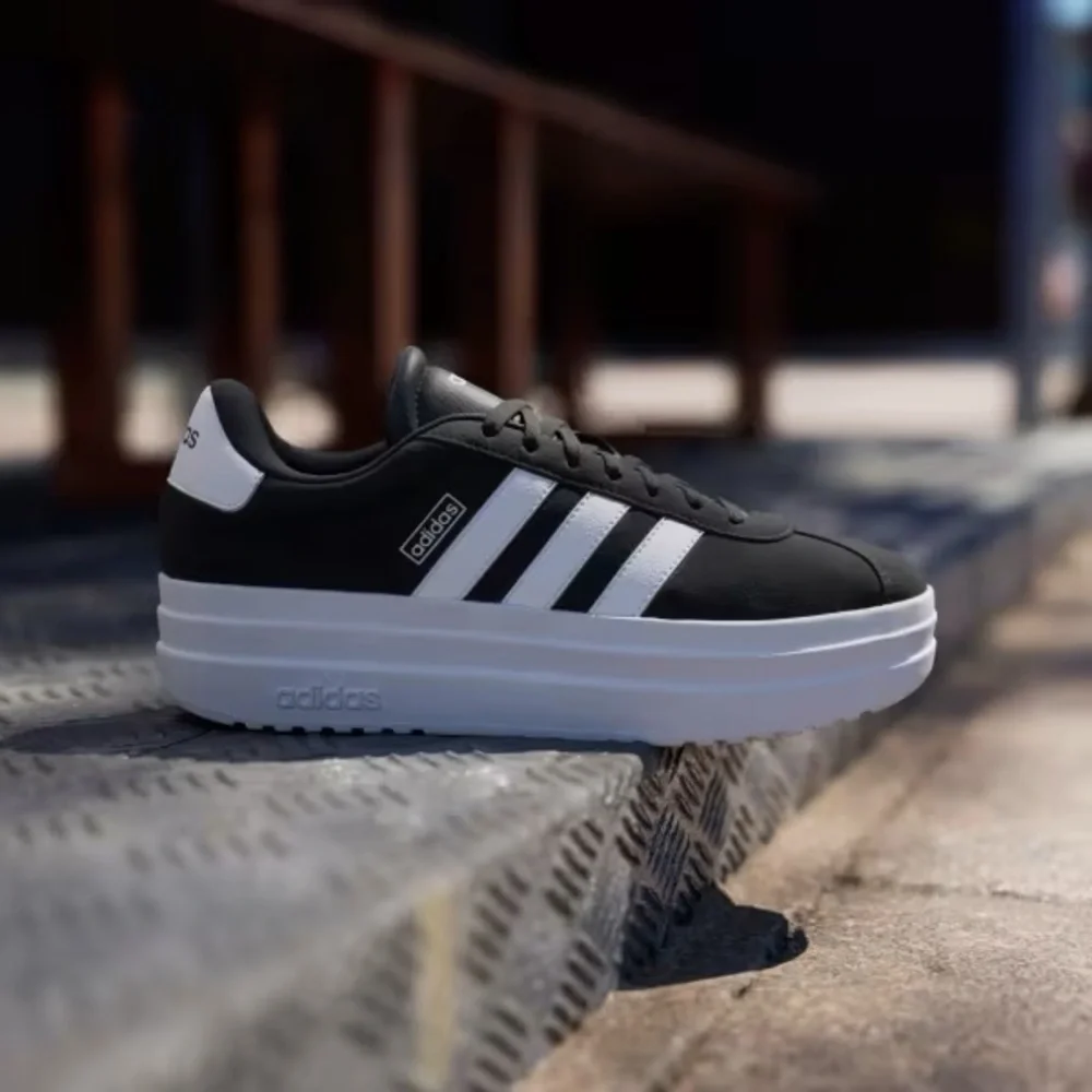 Adidas VL Court Bold Black and White Platform Sneakers - Picture 2 of 7